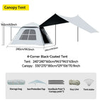 Square Blackout Camping Tent  2 Windows