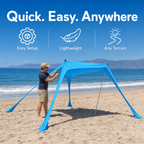 Easy Pop Up Beach Canopy  Outdoor Shade