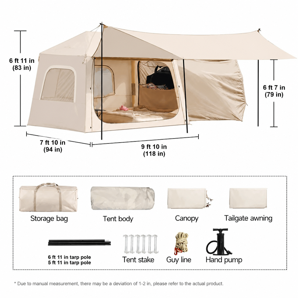 Inflatable Tailgate Tent with Stove Jack