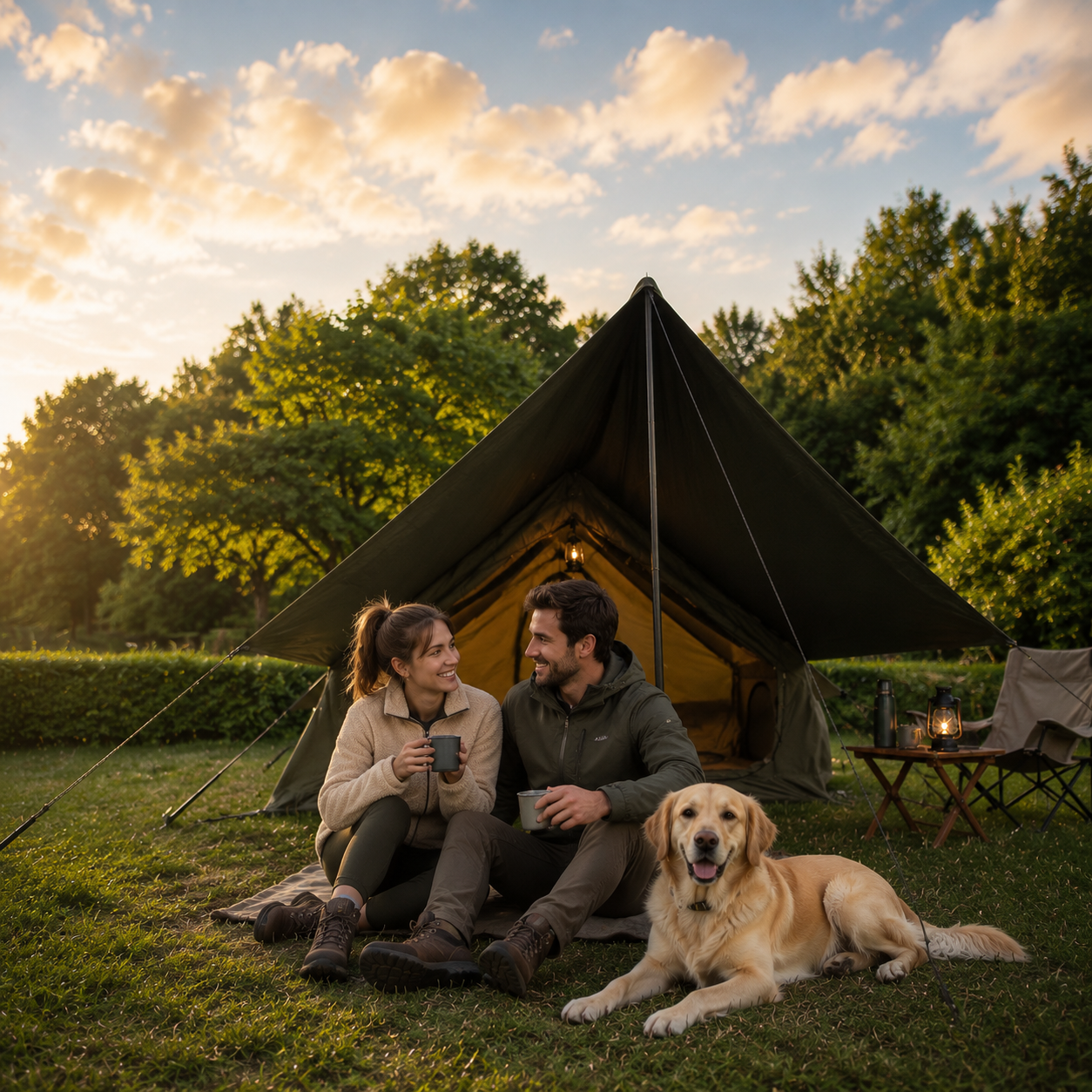 A- line Oxford Cloth Tent for Camping 6.3㎡