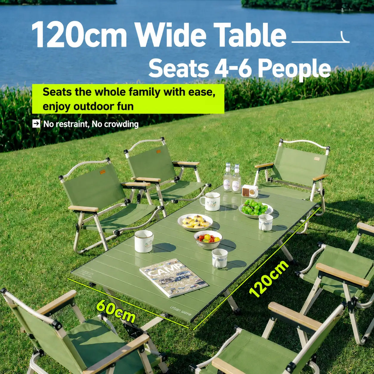 Portable Camping Chair and Folding Camping Table