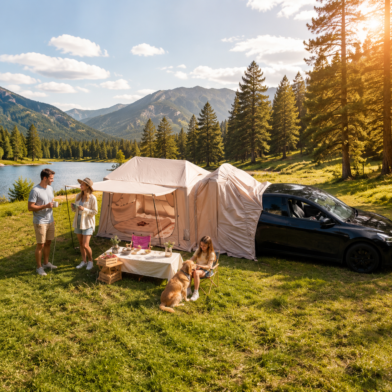 SUV Tailgate Inflatable Connect Tent