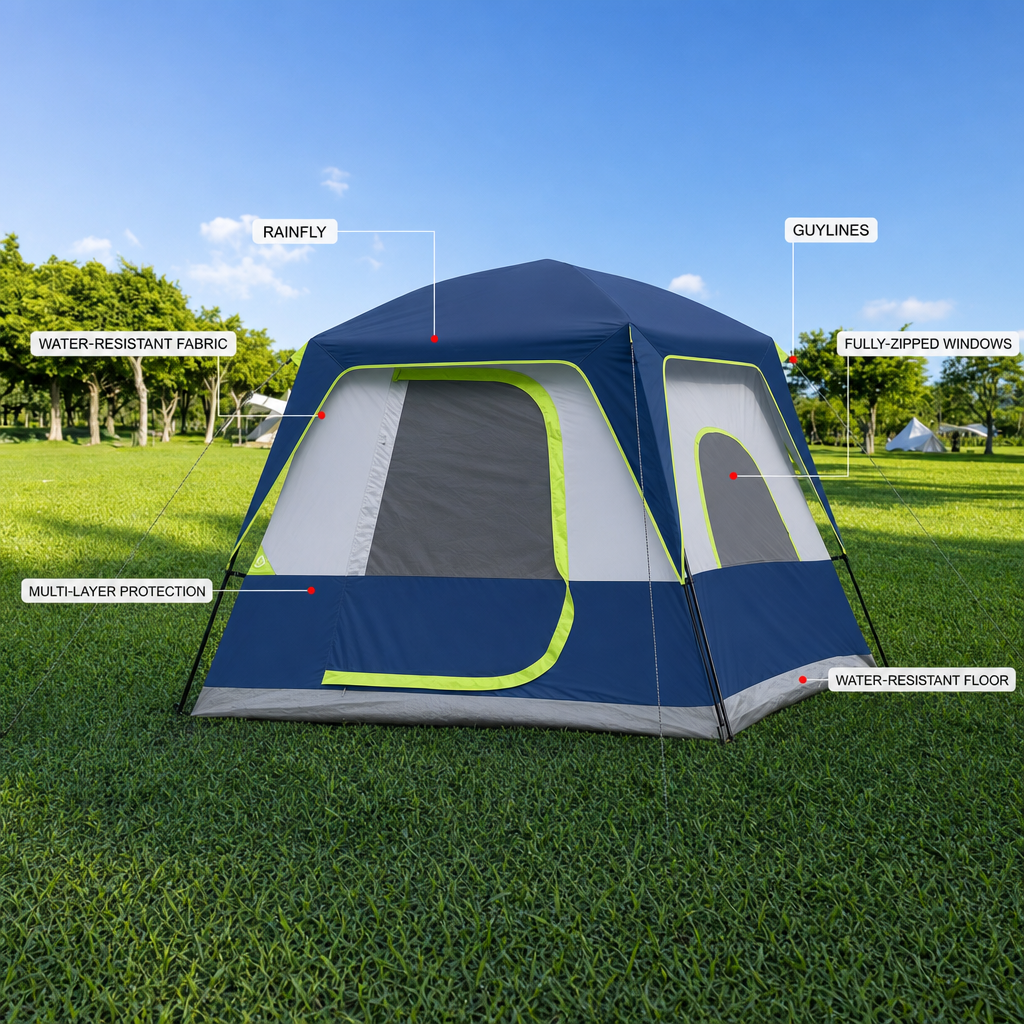Instant Cabin Tent Setup in 60 Seconds