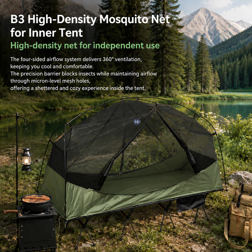 Waterproof 1-Person Off-Ground Combo Cot Bed