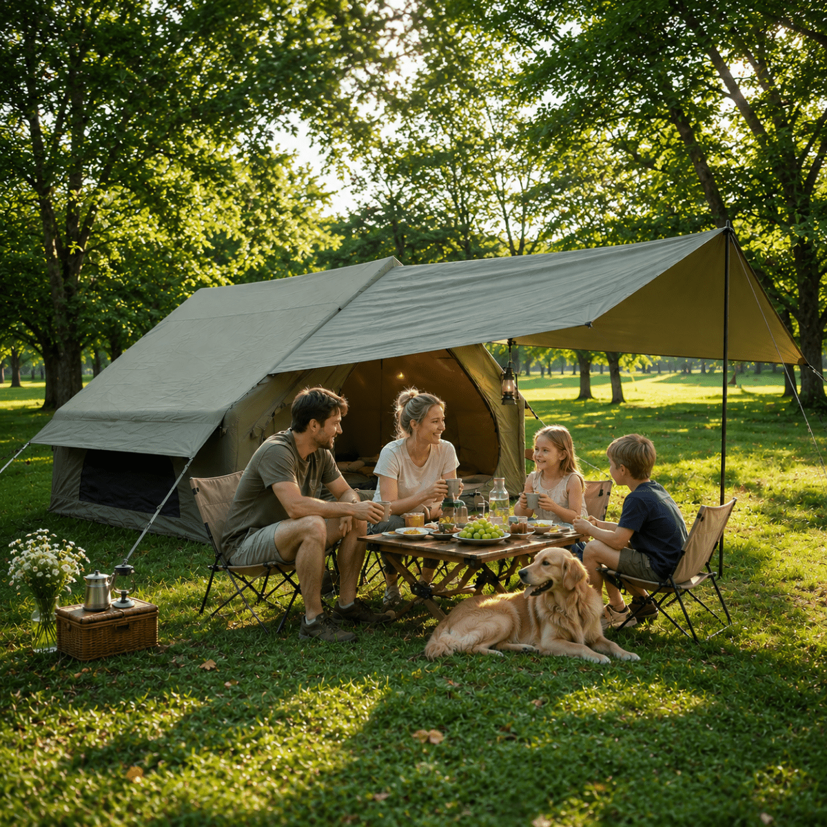 A- line Oxford Cloth Tent for Camping 6.3㎡ - Bestyle Camping Store