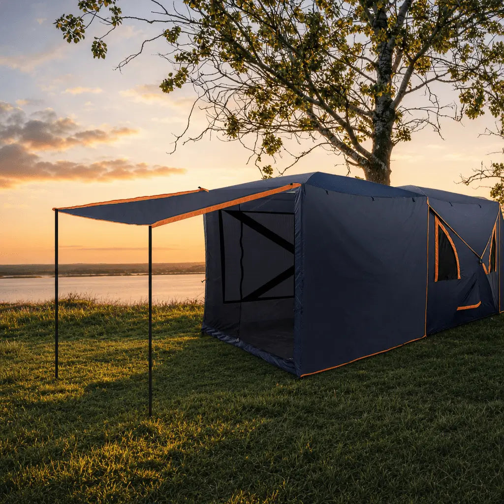 Bestyle 4 - 6 Person Instant Pop Up Cabin Tent, Easy 60 Second Setup, Weather Resistant Camping Family Hub Tent - Bestyle Camping Store