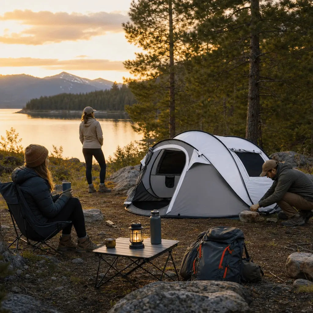 Bestyle 4 Person Easy Pop Up Tent Waterproof Automatic Setup 2 Doors - Instant Family Tents - Bestyle Camping Store