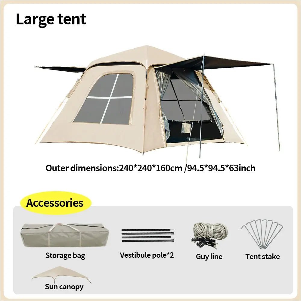 Bestyle 4 - Sided Blackout Camping Tent Coffee Brown - Bestyle Camping Store
