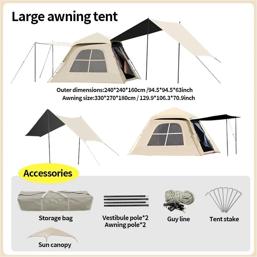 Bestyle 4 - Sided Blackout Camping Tent Coffee Brown - Bestyle Camping Store