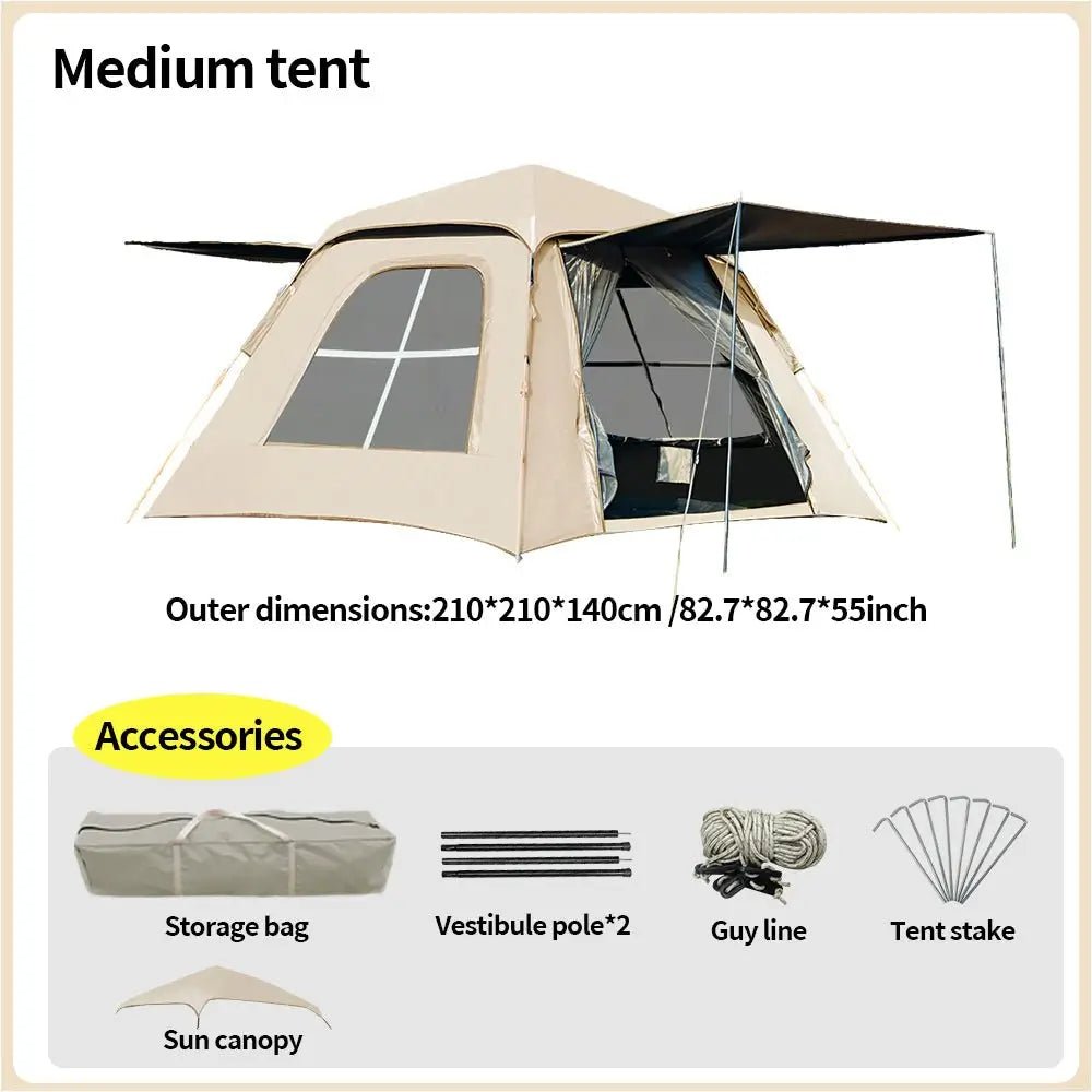Bestyle 4 - Sided Blackout Camping Tent Coffee Brown - Bestyle Camping Store