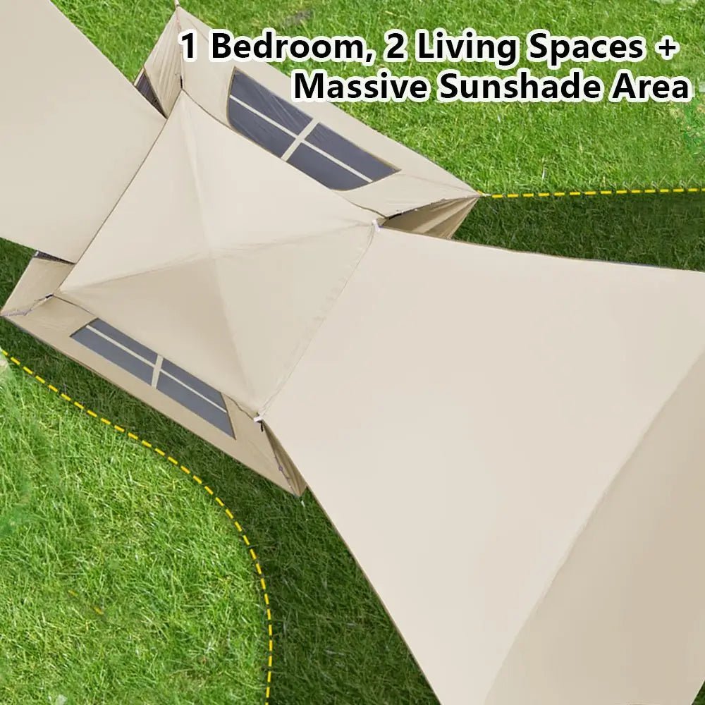Bestyle 4 - Sided Blackout Camping Tent Coffee Brown - Bestyle Camping Store