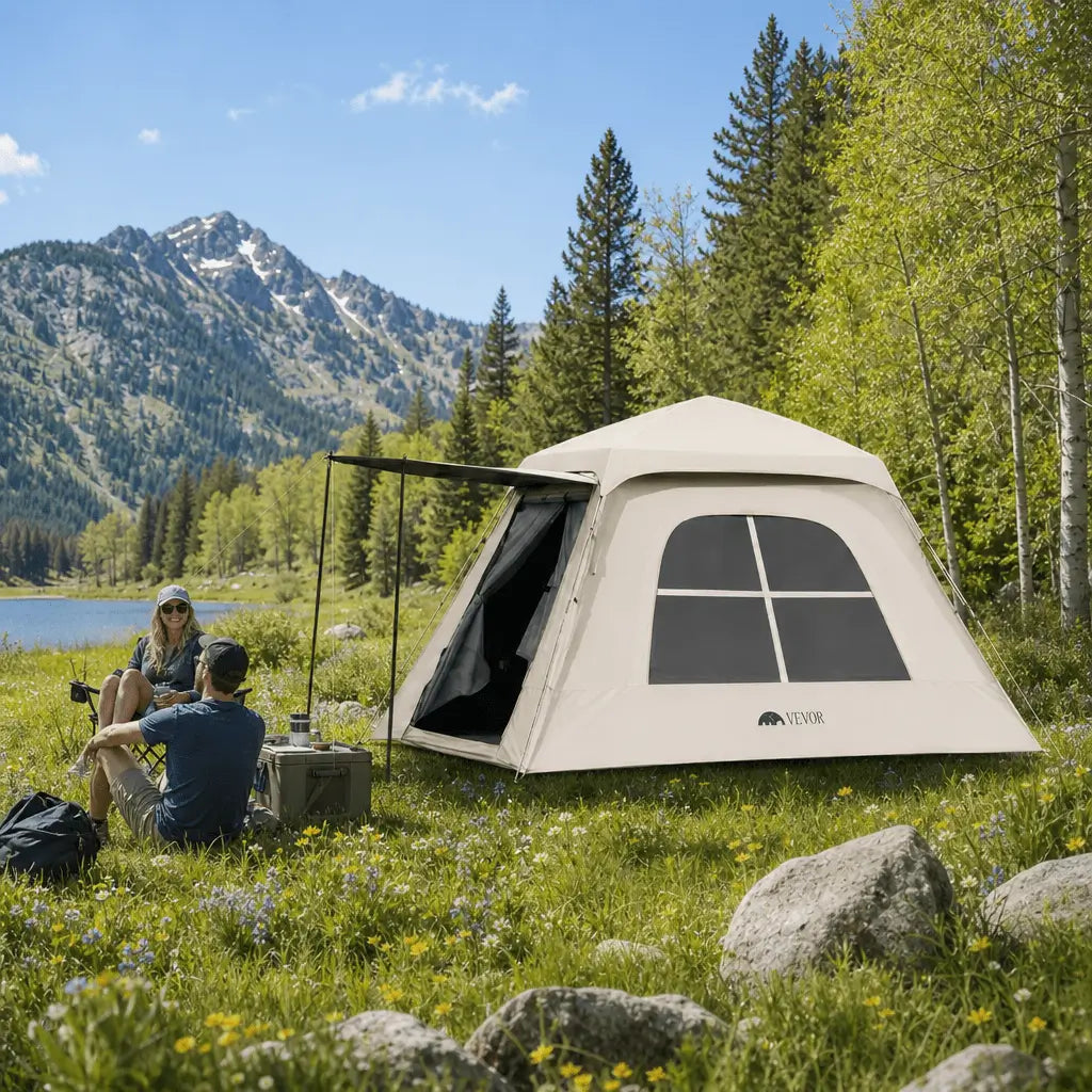 Bestyle 4 - Sided Blackout Camping Tent Coffee Brown - Bestyle Camping Store
