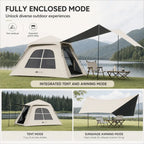 Bestyle 4 - Sided Blackout Camping Tent Coffee Brown - Bestyle Camping Store