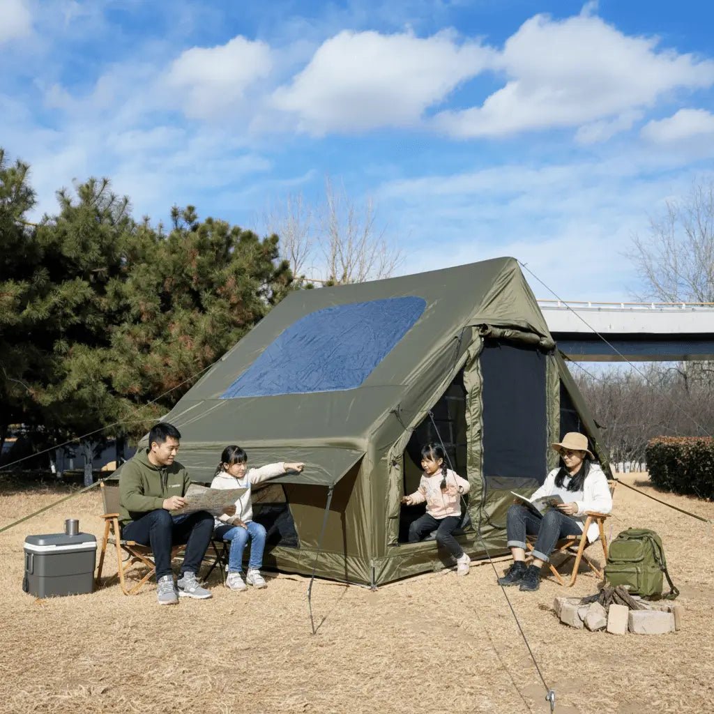 Bestyle 6.3㎡ Lightweight Green Tent 2 Doors 1 Skylight - Bestyle Camping Store