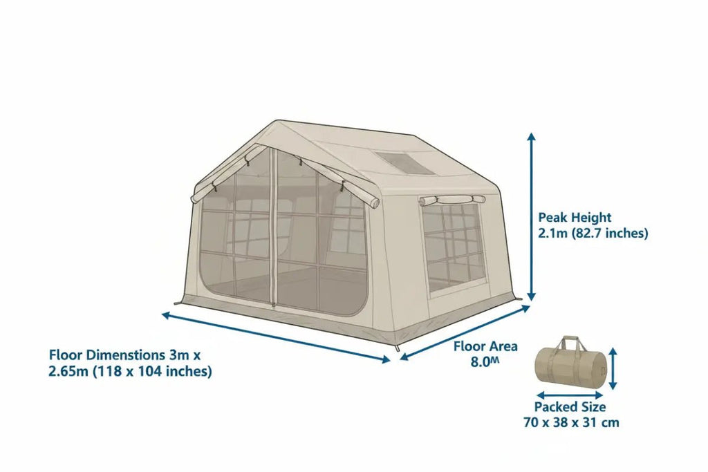 Bestyle 8.0㎡ Portable Camping Tent Family - Size Shelter - Bestyle Camping Store
