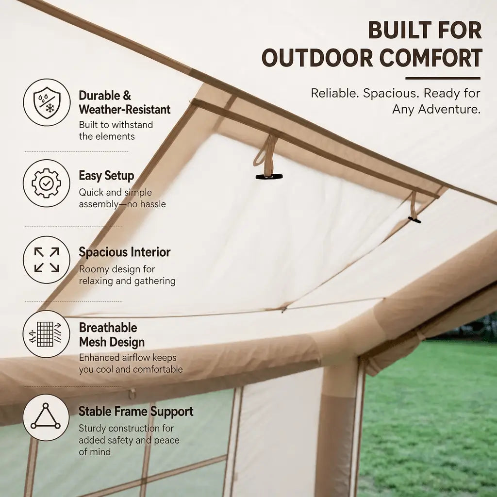 Bestyle 8.0㎡ Portable Camping Tent Family - Size Shelter - Bestyle Camping Store