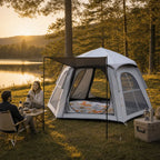 Bestyle Auto - Setup Hexagonal Camping Tent Silver - Bestyle Camping Store
