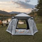 Bestyle Auto - Setup Hexagonal Camping Tent Silver - Bestyle Camping Store
