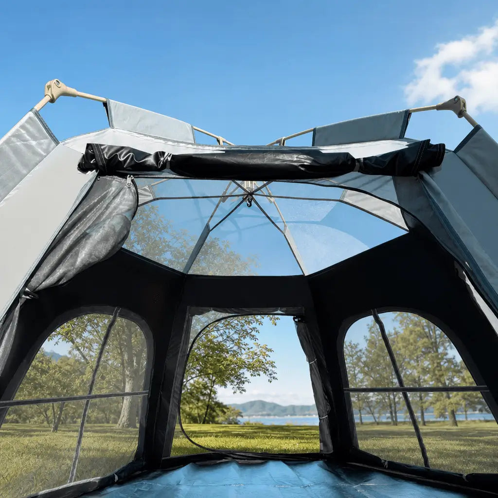 Bestyle Auto - Setup Hexagonal Camping Tent Silver - Bestyle Camping Store