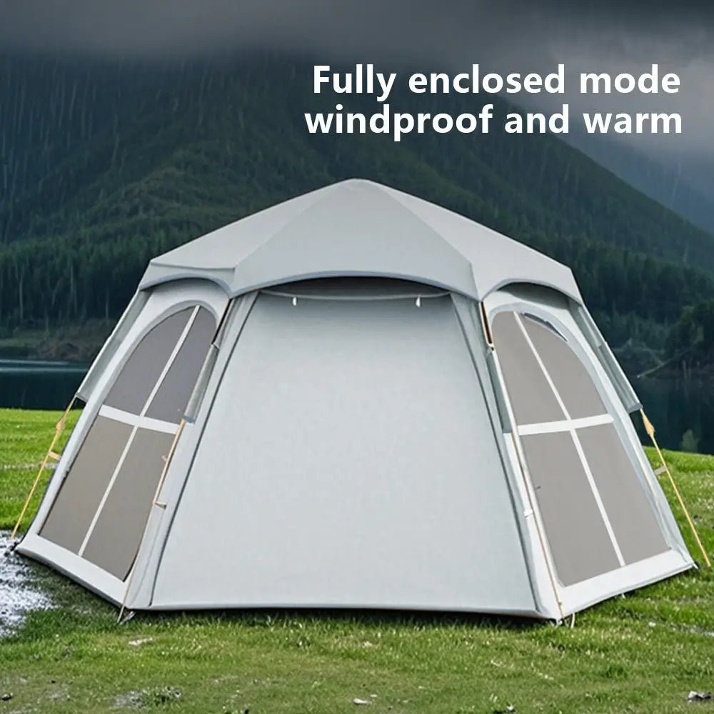 Bestyle Auto - Setup Hexagonal Camping Tent Silver - Bestyle Camping Store