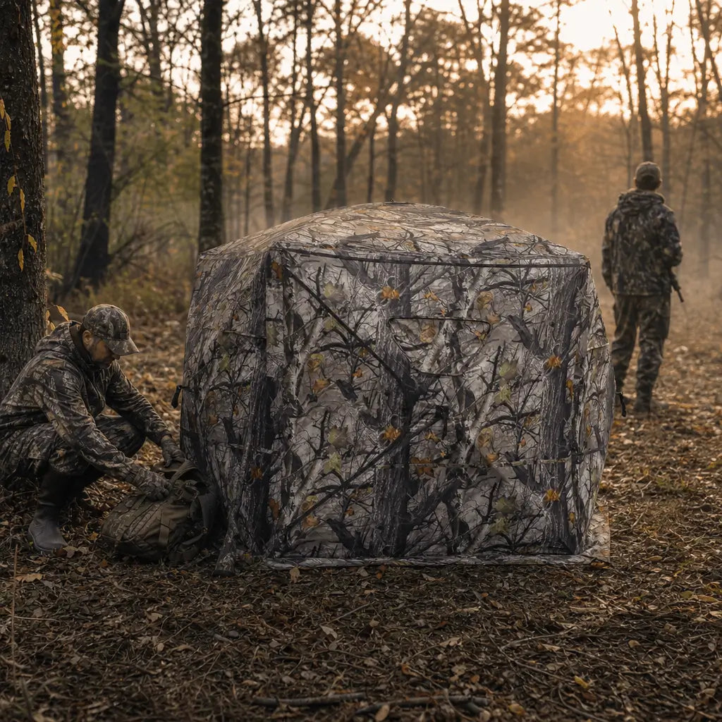 Bestyle Extra Large Hunting Blind 4 Person,288 Degree See Through Pop up Ground Blinds - Bestyle Camping Store
