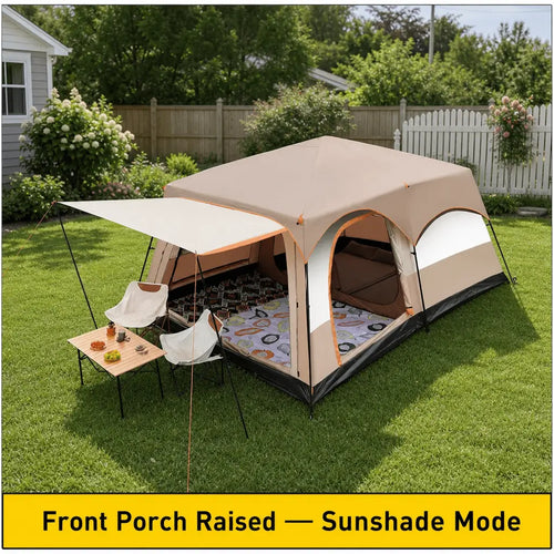 Bestyle Family Cabin Tents,2 Rooms,3 Doors and 3 Windows with Mesh,for Outdoor,Picnic,Camping,Family Gathering - Bestyle Camping Store