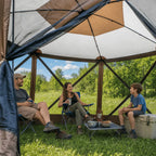 Bestyle Pop Up Gazebo Screen Tent 6 Sided Canopy Sun Shelter with 6 Removable Privacy Wind Cloths & Mesh Windows - Bestyle Camping Store