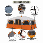 Bestyle Tent for Family Camping ,12 Person Large Multi Room Tents for Car Camping & Outdoor Adventures - Bestyle Camping Store