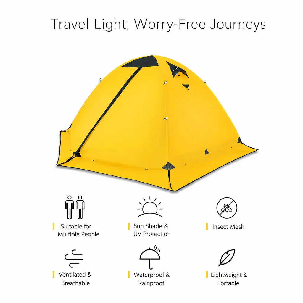 Bestyle Ultralight 2 Person Backpacking Tent,4 Season Waterproof Camping Tent Double Layer Cold Weather Easy Set Up Tents - Bestyle Camping Store
