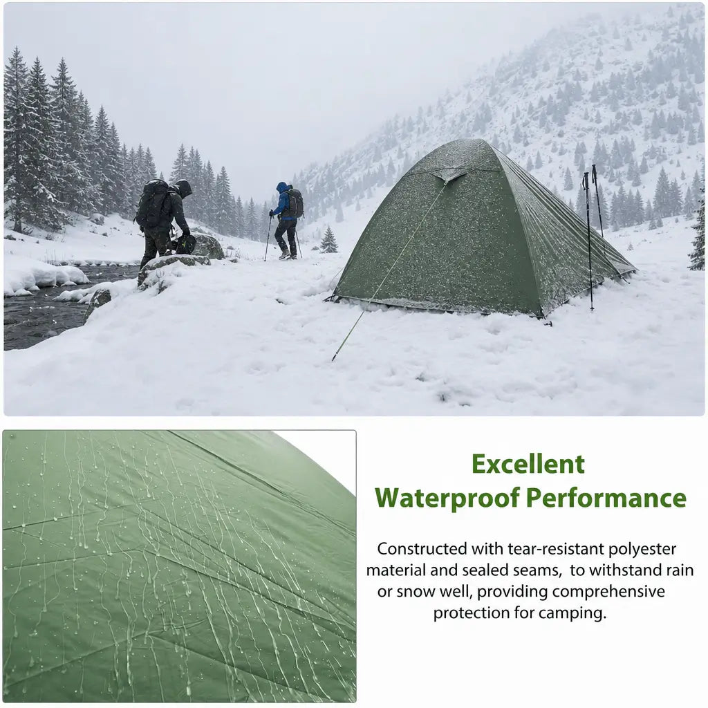 Bestyle Ultralight 2 Person Backpacking Tent,4 Season Waterproof Camping Tent Double Layer Cold Weather Easy Set Up Tents - Bestyle Camping Store
