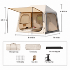 Inflatable Tailgate Tent with Stove Jack - Bestyle Camping Store