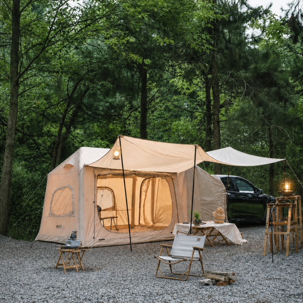 Inflatable Tailgate Tent with Stove Jack