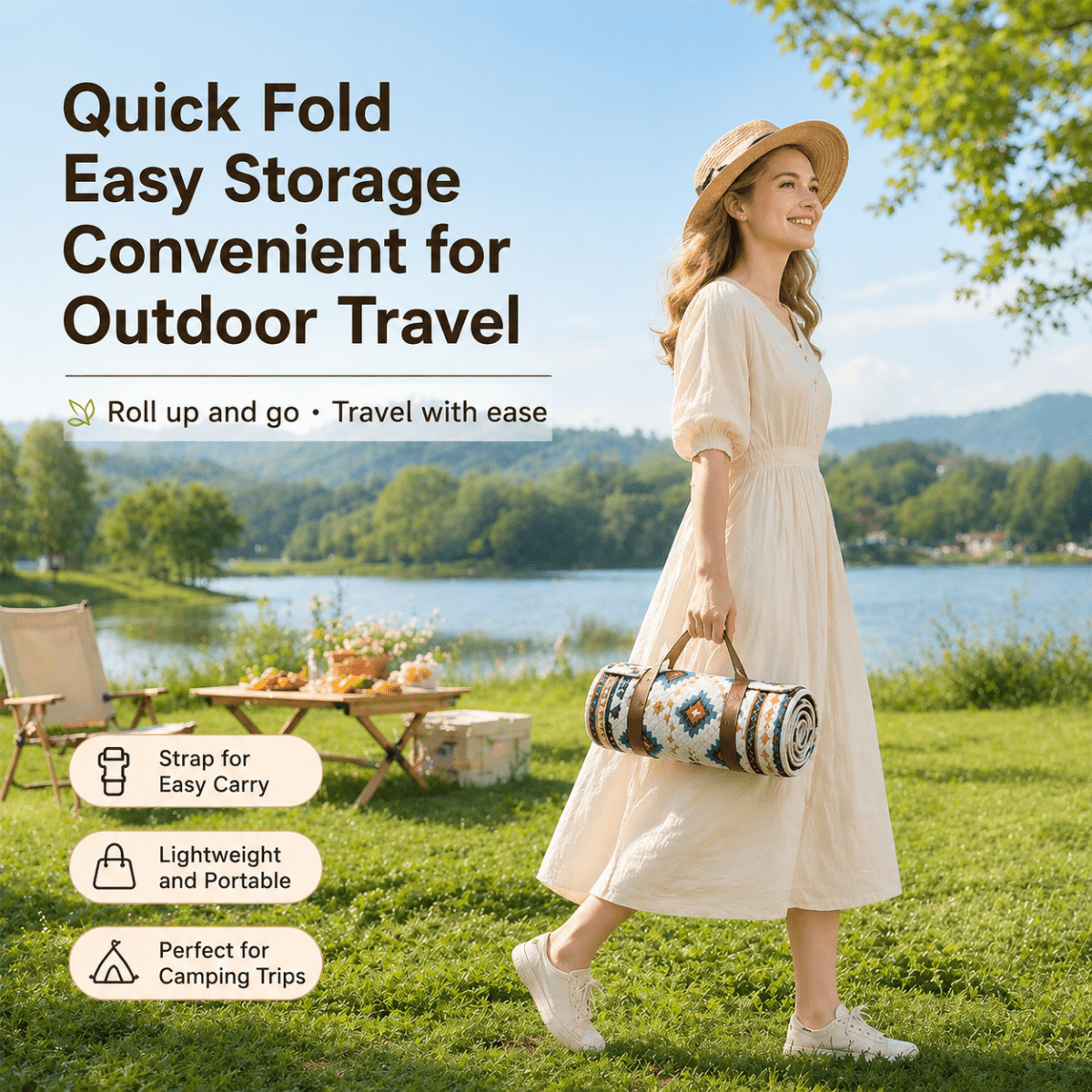 Ultrasonic Thickened Picnic Pad Waterproof Moisture - proof - Bestyle Camping Store